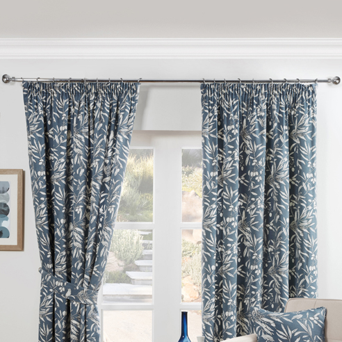 Aviary Pencil Pleat, Bluebell - Ready Made Curtains - Image 3